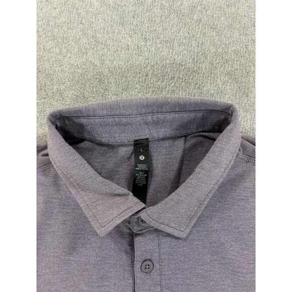 Lululemon Athletica TECH Short Sleeve Performance Polo Shirt (Men's Large) - Picture 3 of 10